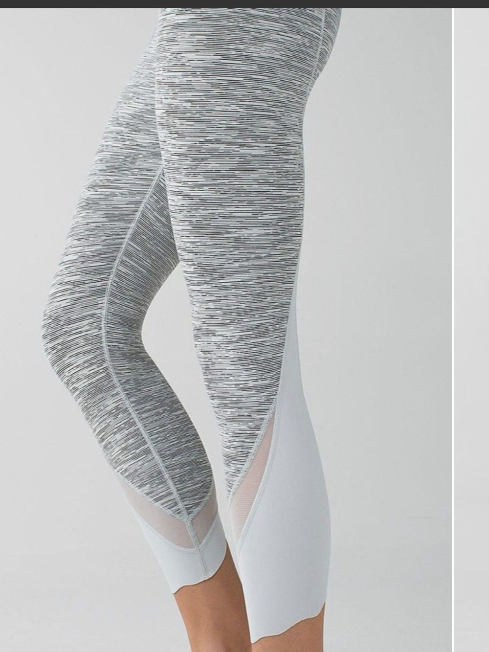Lululemon Wunder Under Crop II (Roll Down Mesh) Leggings